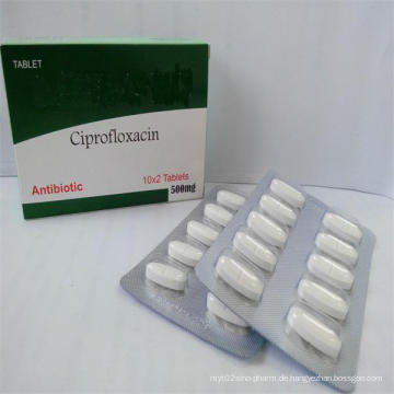 Heiße Verkauf pharmazeutische Ciprofloxacin Tabletten